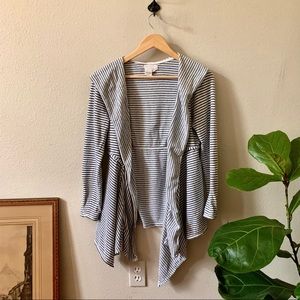 Max Studio Striped Open Jacket